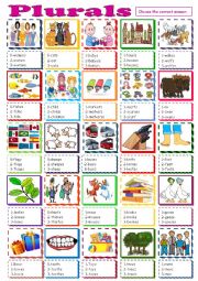 English Worksheet: plurals (mcq task)