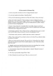 English Worksheet: Oral Discussion for the Book/Netflix series 13 Reasons Why