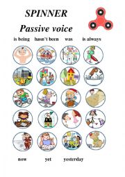 English Worksheet: Spinner - Passive Voice - game