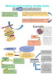 English Worksheet: Reading and writing simple texts