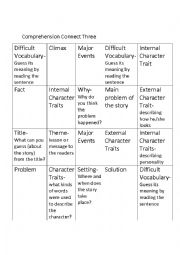 Elements of Story Connect Four