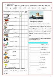 English Worksheet: Pis routine to survive