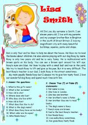 English Worksheet: Lisa Smith