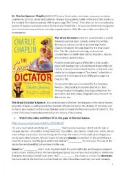 English Worksheet: The Great Dictators Speech
