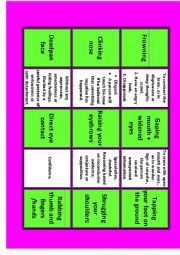 BODY LANGUAGE NONVERBAL COMMUNICATION Vocabulary for IELTS Advanced- C1 Miniflashcards 3/14