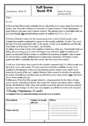 English Worksheet: full term test 2