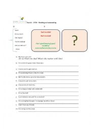 English Worksheet: Commenting and Reacting in different situations 