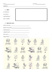 English Worksheet: Test kinder 2