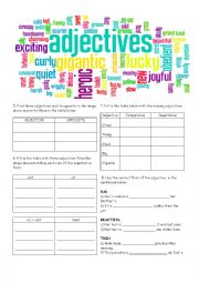 English Worksheet: Comparatives / Superlatives