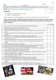 English Worksheet: Listening Comprehension: Top 10 laws the queen does not need to follow. (with key)