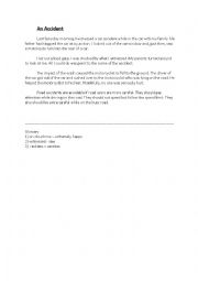 English Worksheet: An Accident