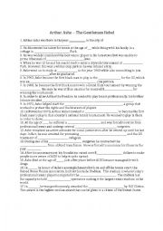 Arthur Ashe Biography Worksheet (Pair with PP presentation - see link in description)
