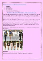 English Worksheet: Trends of 2017 Milan Fashion week