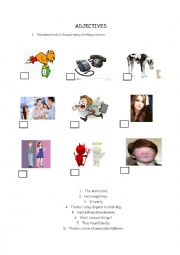 English Worksheet: adjectives