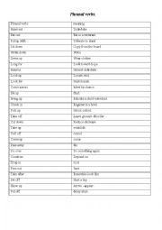 English Worksheet: PHRASAL VERBS FOR BAC STUDENTS