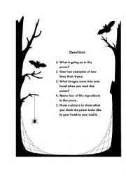 English Worksheet: A Witchs Spell