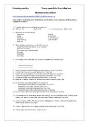 English Worksheet: Todays young people