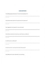 English Worksheet: Enid Blyton, Tales of Ancient Greece, Cupid and Psyche