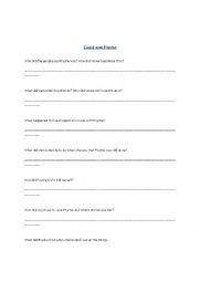 English Worksheet: Enid Blyton, Tales of Ancient Greece, Cupid and Psyche