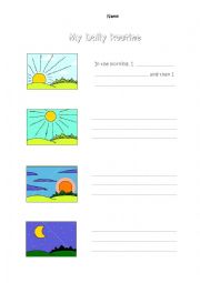 English Worksheet: Daily Routine