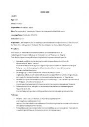 English Worksheet: Lesson plan