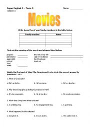 Meet the Parents: Worksheet 1