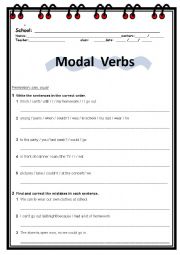 MODAL VERBS