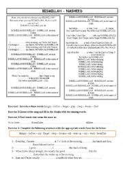 English Worksheet: Bismillah song