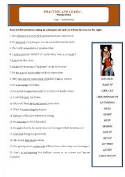 English Worksheet: Phrasal verbs