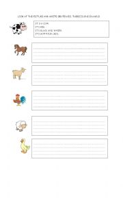 English Worksheet: FARM ANIMALS