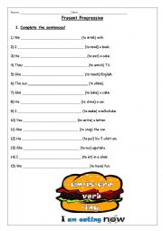 English Worksheet: Present Continuous Worksheet