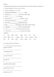 English Worksheet: Present Continuous