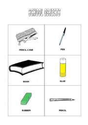 English Worksheet: School objects