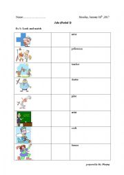 English Worksheet: Jobs and Occupations