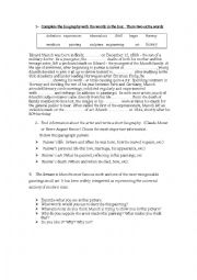 English Worksheet: art movements 