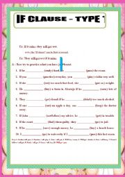 English Worksheet: first conditional 