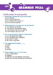 English Worksheet: Grammar Drill - C1 Levele