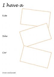 English Worksheet: I have a ....