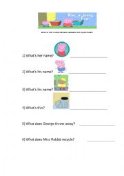 English Worksheet: Recycling