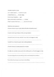 English Worksheet: Pre Int.Level