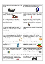 English Worksheet: Passive Voice inventions