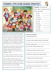 English Worksheet: Class Photo!