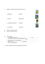 English Worksheet: Spotlight on the UK