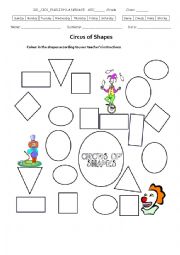 English Worksheet: Shapes