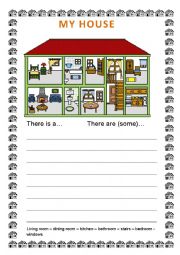 English Worksheet: There is - there are 