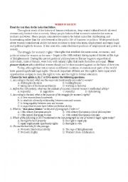 English Worksheet: WOMEN DISCRIMINATION