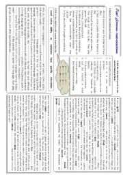 English Worksheet: revision 1st form