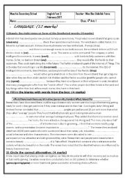 English Worksheet: mid test 