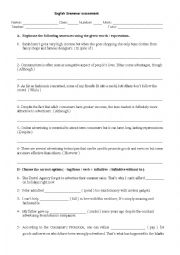Grammar worksheet: rephrasing 