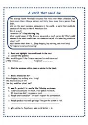 English Worksheet: buy nothing day and conditional